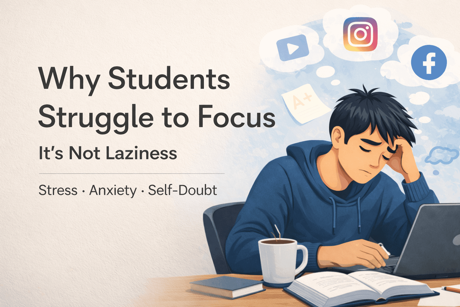 Why Students Struggle to Focus While Studying (It’s Not Laziness)